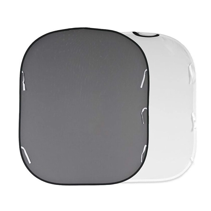 LASTOLITE fond pliable 1.5m x 1.8m blanc/gris moyen