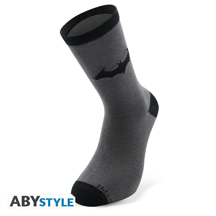 DC Comics - Paire de Chaussettes Batman Noire & Grise