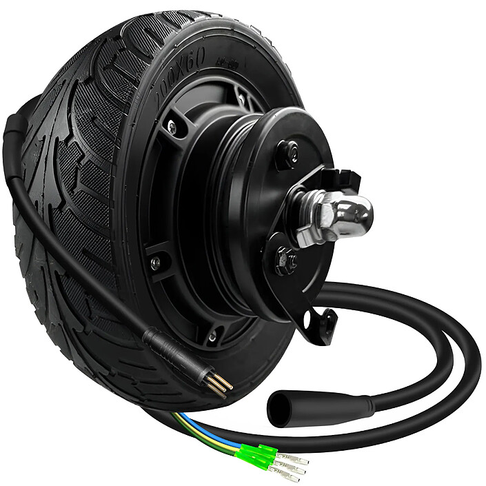 Zero Moteur Arrière pour Trottinette Zero 8 avec Pneu plein Original Noir