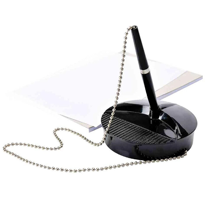 FELLOWES Stylo sur Socle Chaînette Chromée 52cm Noir