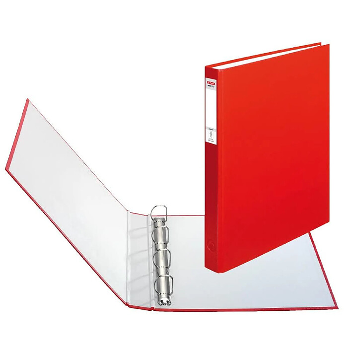 HERLITZ Classeur 4 anneaux maX.file protect A4 Dos de 40 mm Rouge