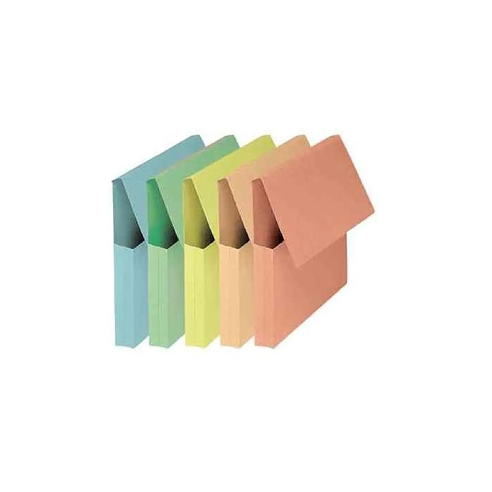 FAST Pack de 50 Pochettes document VIP A4 Capacité 30 mm Assorties Pastel