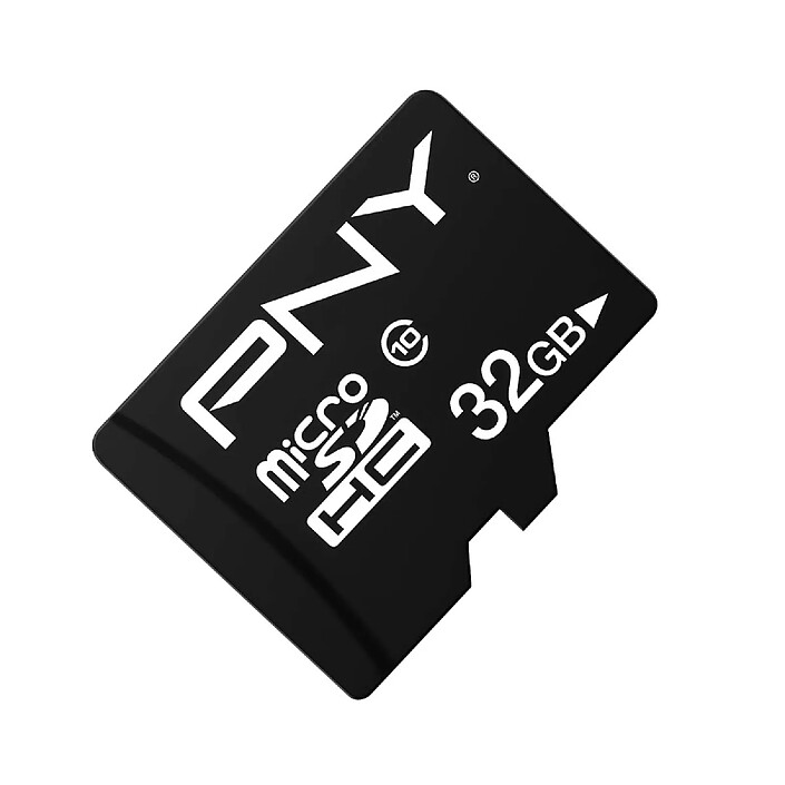 Acheter PNY Carte Mémoire MicroSD 32GB Class 10 Modèle Performance Plus 50 Mb/s Noir