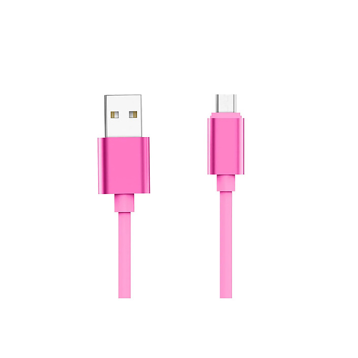 Jaym Câble Micro-USB vers USB-A 2,4A Charge et Synchronisation Collection POP 1,7m Rose