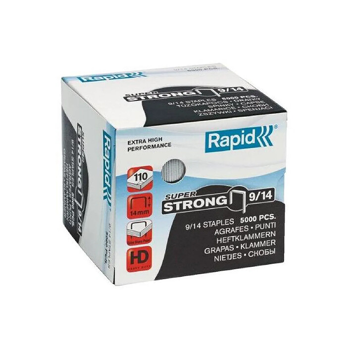 RAPID Boite de 5000 Agrafes 9/14mm SuperStrong