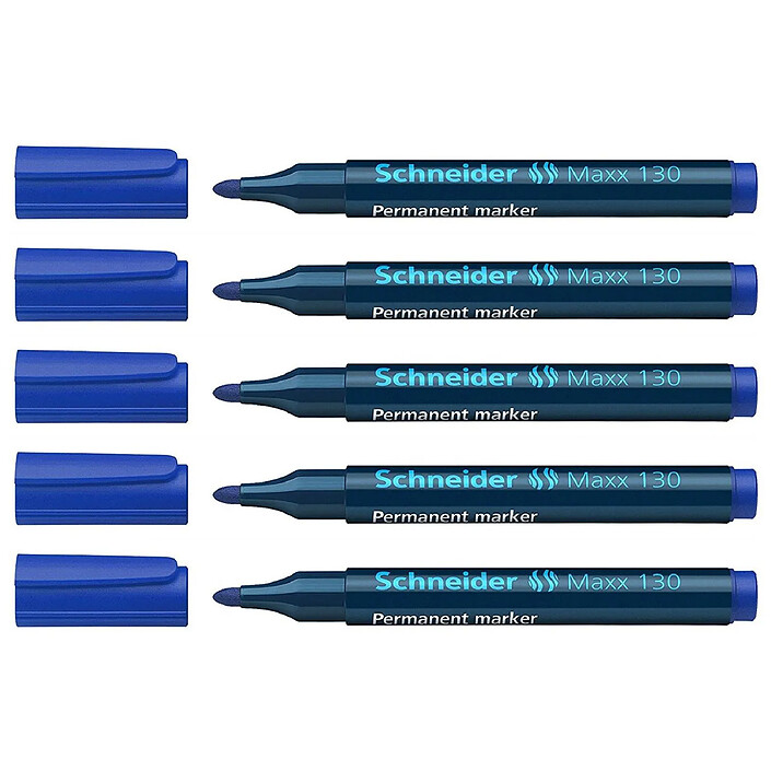 SCHNEIDER Marqueur permanent Maxx 130 bleu x 5