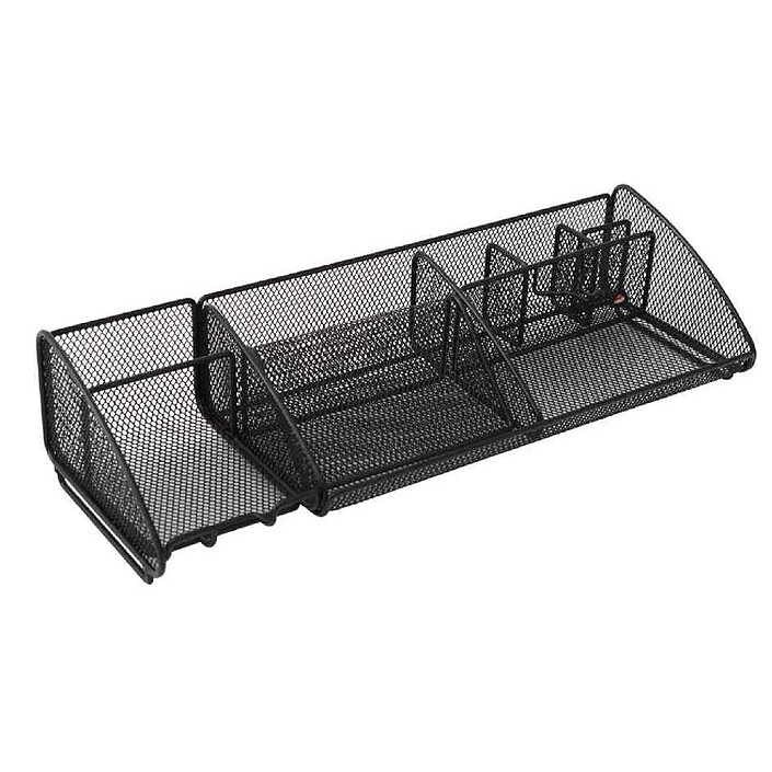 ALBA Pot à crayons 'MESHBOARD', métal, 9 compartiments, noir