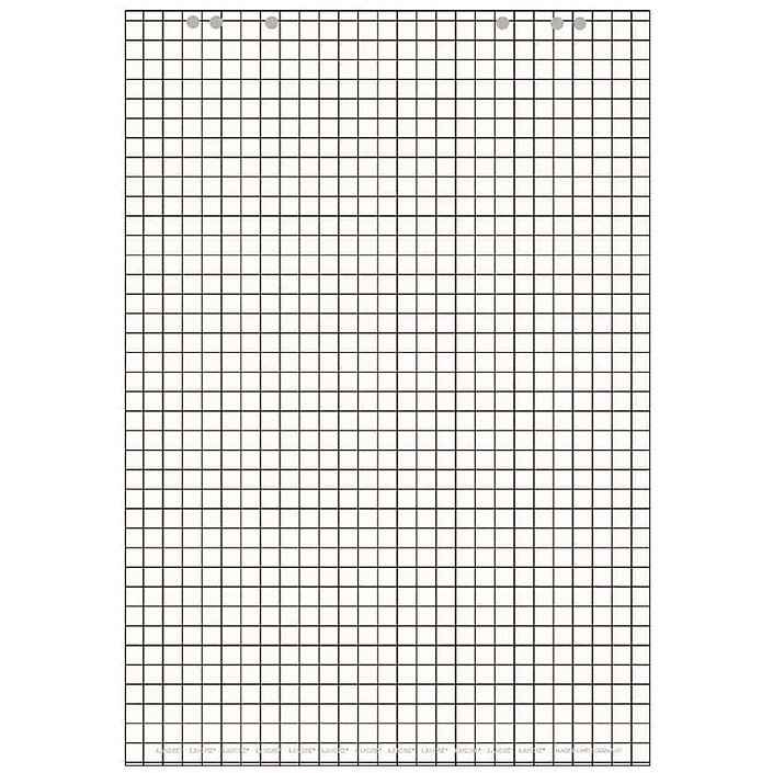 LANDRÉ bloc paperboard, 20 feuilles, à carreaux / en blanc
