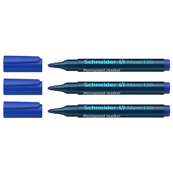 SCHNEIDER Marqueur permanent Maxx 130 bleu x 3