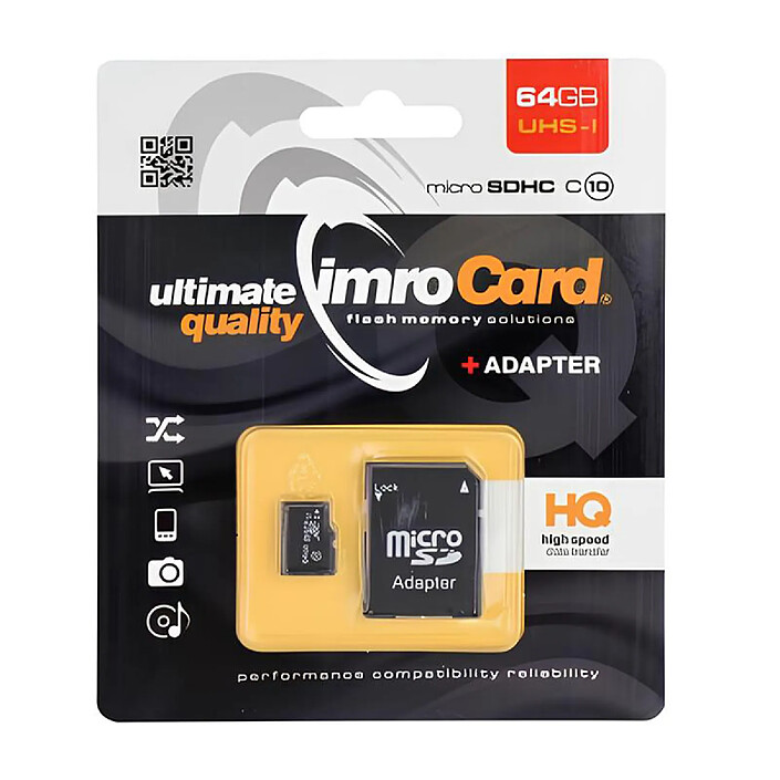 Acheter imro Card Carte Mémoire Micro SDHC 16GB Class 10 Noir