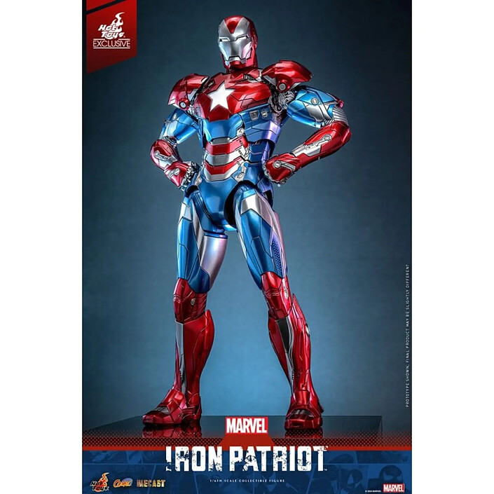 Marvel Comics - Figurine Masterpiece Diecast 1/6 Iron Patriot Hot Toys Exclusive 32 cm pas cher