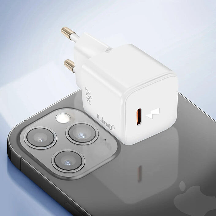 Acheter LinQ Chargeur Secteur USB-C Power Delivery 20W Charge Efficace Compact Blanc