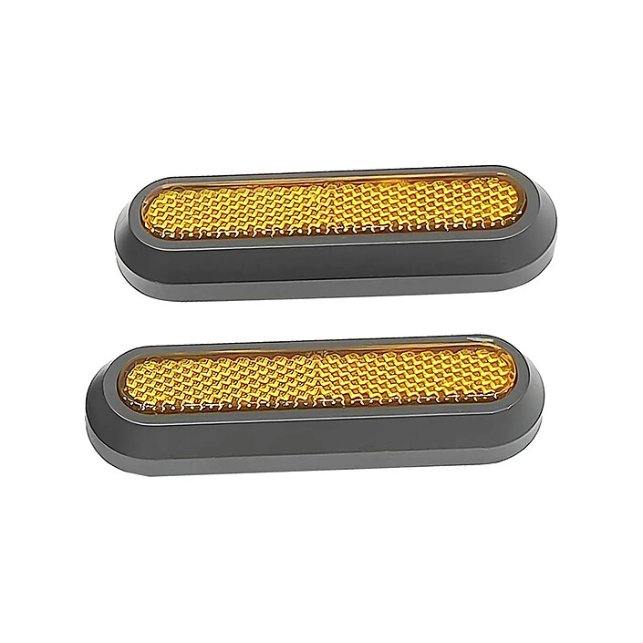 Avizar Catadioptres avec Caches Vis Roue Arrière pour Xiaomi Mi 3 et Pro 2 Jaune