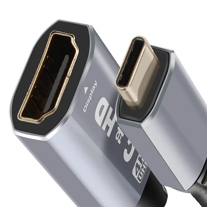 LinQ Adaptateur Vidéo USB C vers HDMI 4K Haute Résolution Design Compact Noir pas cher