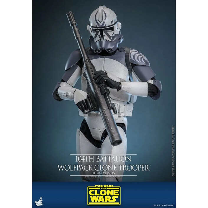 Avis Star Wars The Clone Wars - Figurine 1/6 104th Battalion Wolfpack Clone Trooper Deluxe Version 30 cm