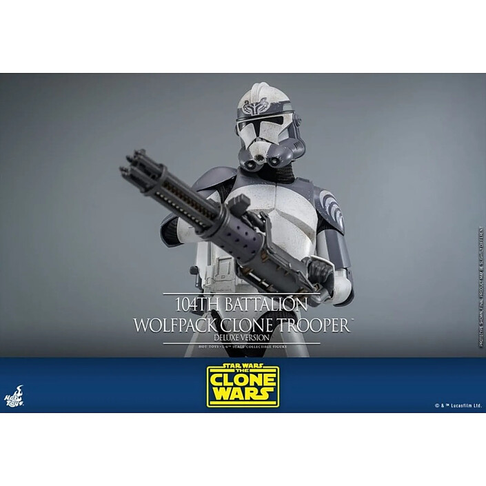 Star Wars The Clone Wars - Figurine 1/6 104th Battalion Wolfpack Clone Trooper Deluxe Version 30 cm pas cher