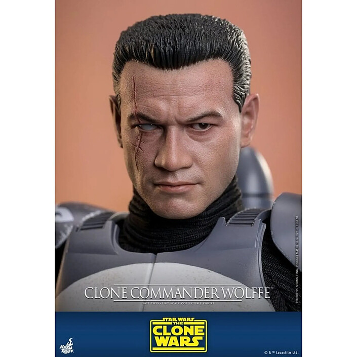Star Wars : The Clone Wars - Figurine 1/6 Clone Commander Wolffe 30 cm pas cher
