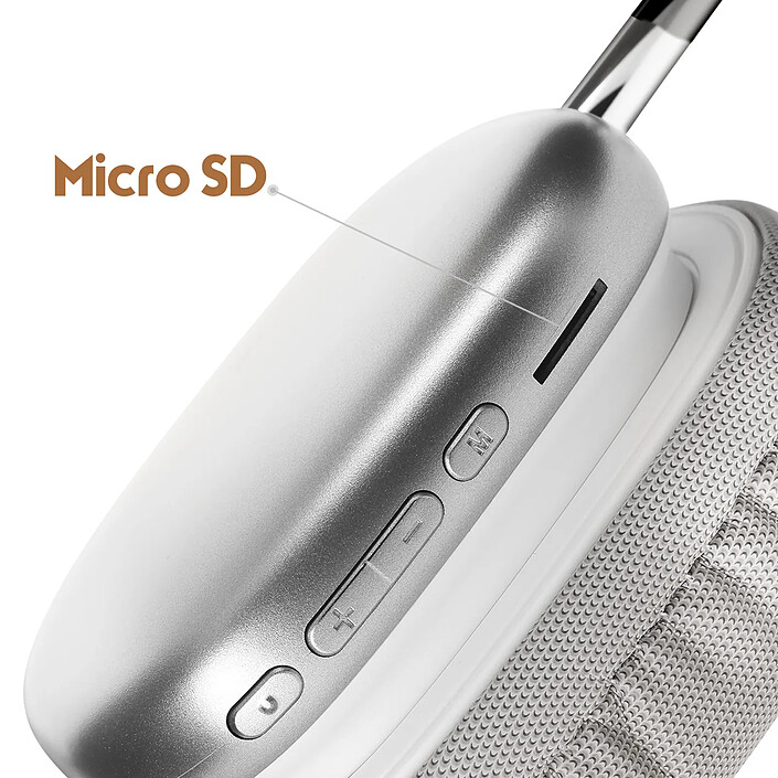 Avizar Casque Bluetooth Sans Fil Microphone Intégré Argent pas cher