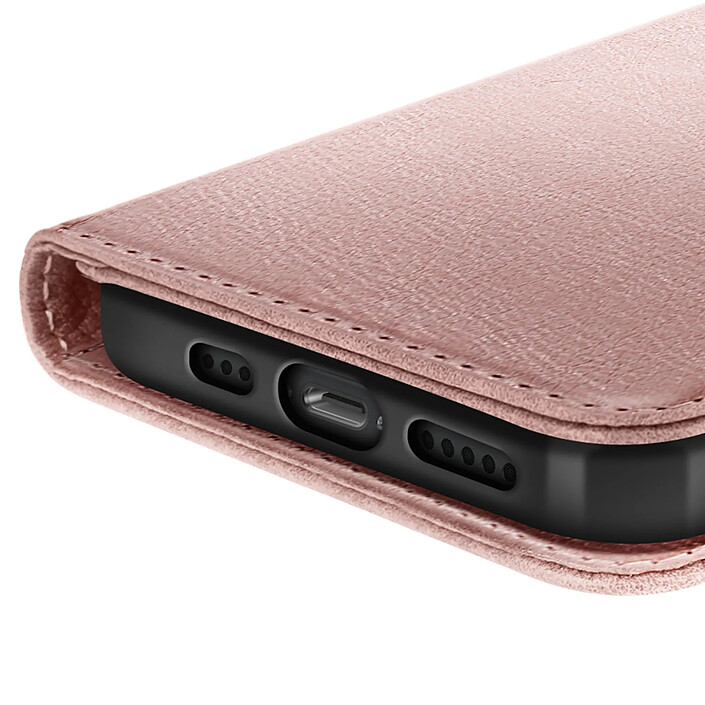 Acheter Avizar Étui pour iPhone 16e Clapet Portefeuille et Support Vidéo Rose champagne