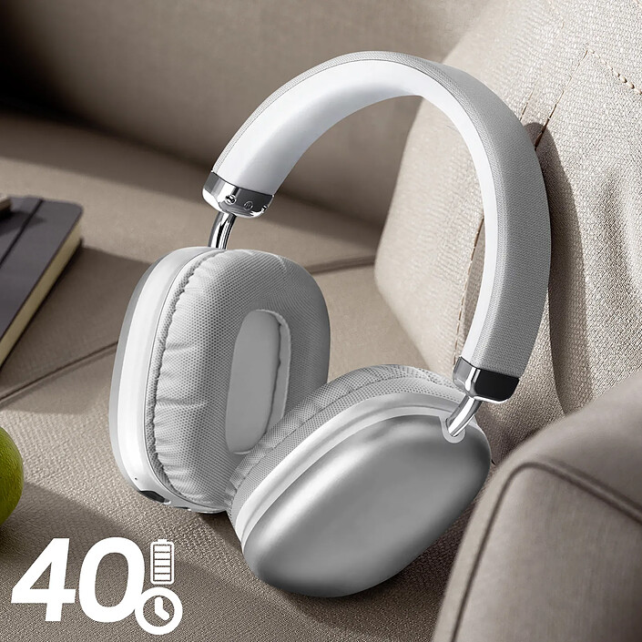 Avis Avizar Casque Bluetooth Sans Fil Microphone Intégré Argent