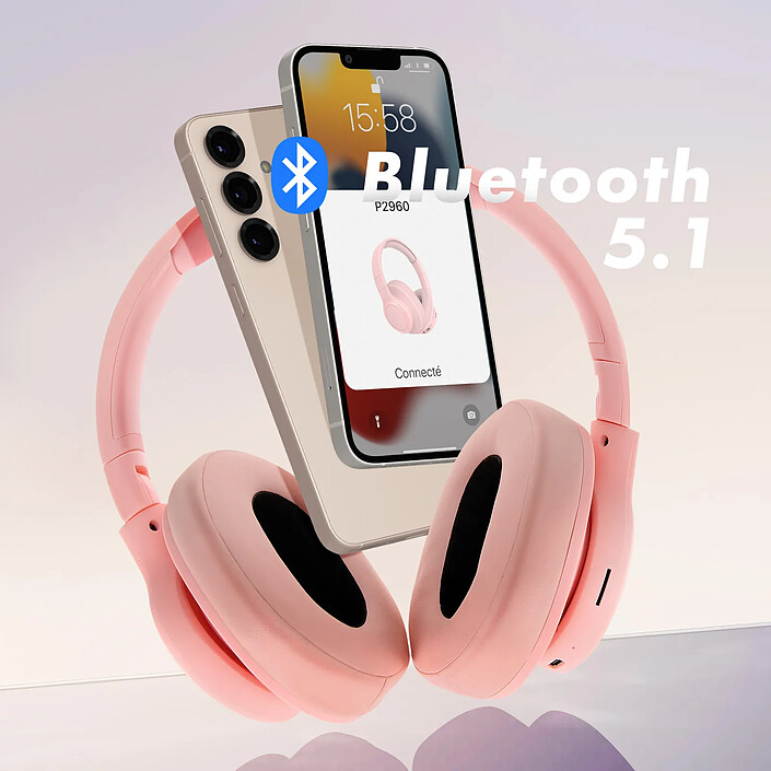 Avis Avizar Casque Audio Bluetooth Sport Autonomie 8 Heures Rose clair