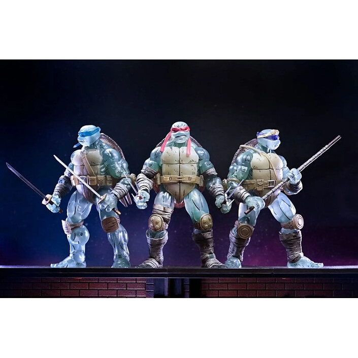 Les Tortues Ninja (The Last Ronin) - Pack 3 figurines Ghost Brothers 18 cm pas cher