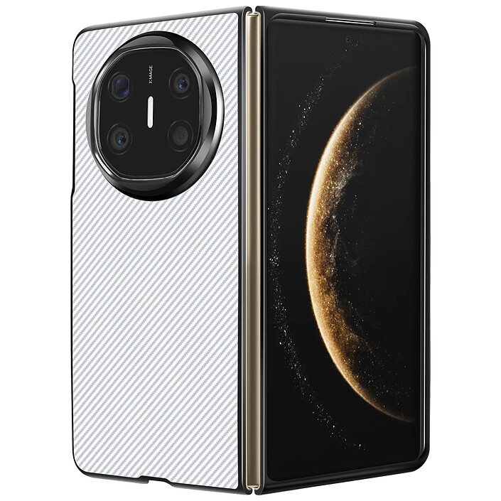 Avizar Coque Carbone pour Huawei Mate X6 Cuir Tissé Contour Silicone