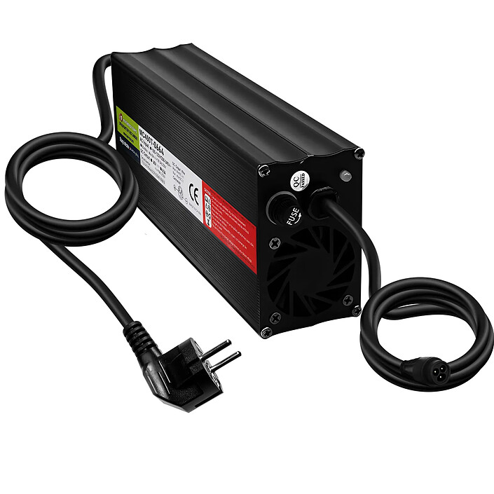 Minimotors Chargeur pour Trottinette Dualtron connecteur LP-16 60V / 6.5A Noir