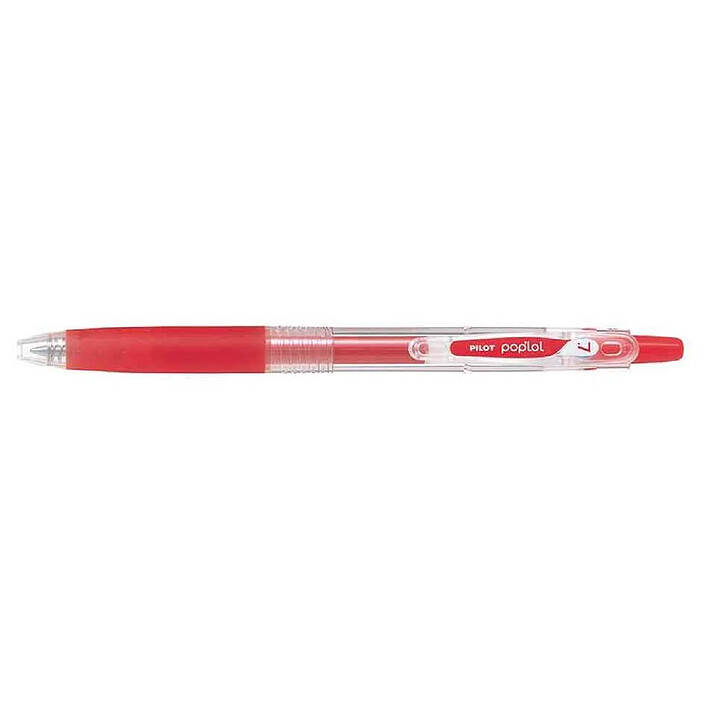 PILOT Roller Rétractable encre gel POP'LOL Pointe 0,7 Trait 0,4 mm Rouge x 12