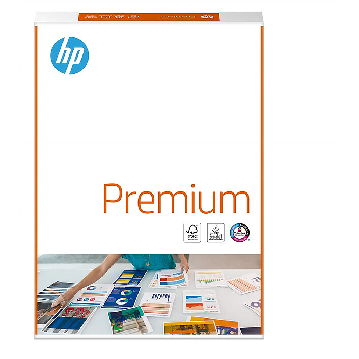 HP Ramette 500 Feuilles Papier multifonction Premium A4 90g Blanc