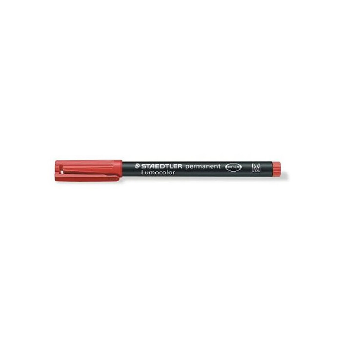 STAEDTLER marqueur permanent 'Lumocolor 317M', rouge, Tracé 1mm x 10