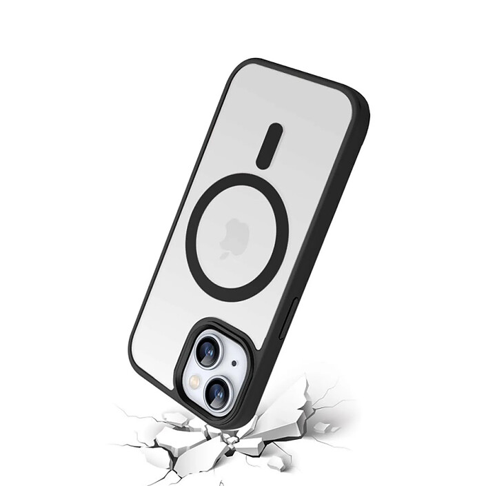 Avis Evetane Coque iPhone 14 transparente Motif Compatible Magsafe Contour Noir + 2 Vitres Protection ecran