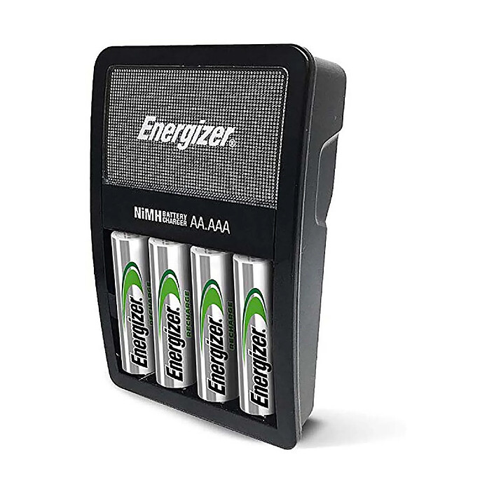 ENERGIZER Chargeur de Piles NiMH 1.2V pour 4 AA avec Indicateur LED Noir