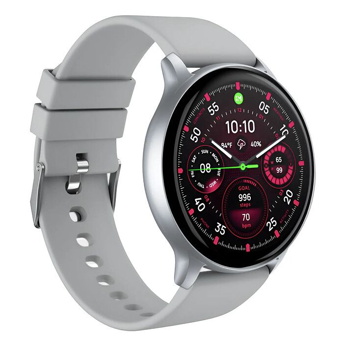 Proove Montre Connectée Sport avec Suivi Santé Autonomie 7j Étanche IP67 Argent