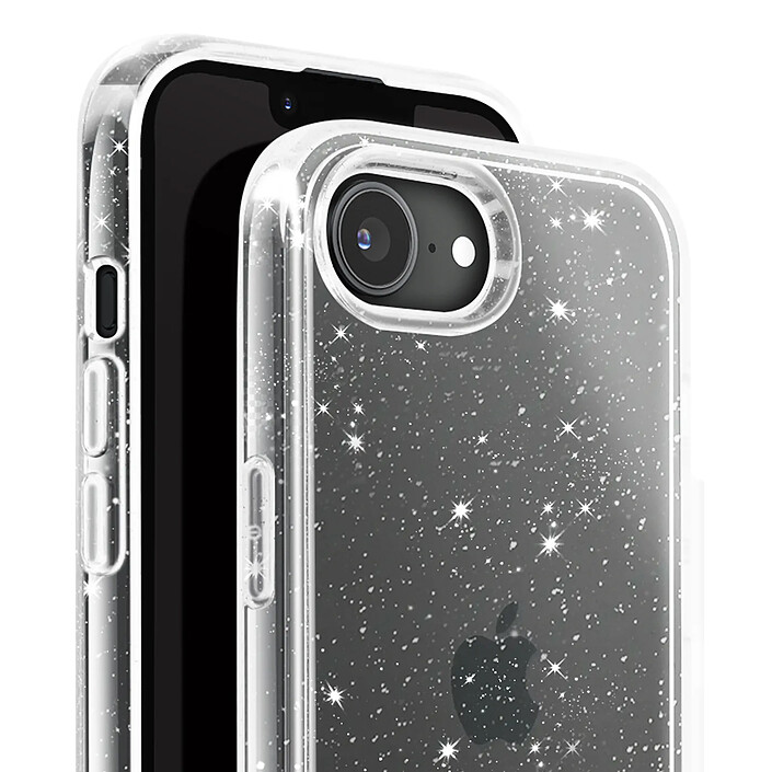 Avis Avizar Coque Paillette pour iPhone 16e Hybride Design Glamour Blanc