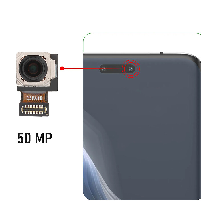 Avis Relife Caméra Avant pour Honor Magic 6 Pro Capteur Selfie Noir