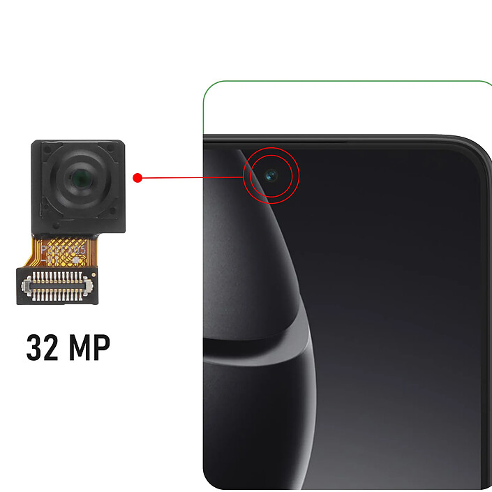 Avis Relife Caméra Avant pour Xiaomi 14T / Xiaomi 14T Pro Capteur Selfie Noir