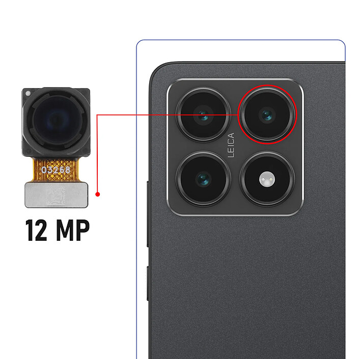 Avis Relife Caméra Arrière pour Xiaomi 14T / Xiaomi 14T Pro Noir