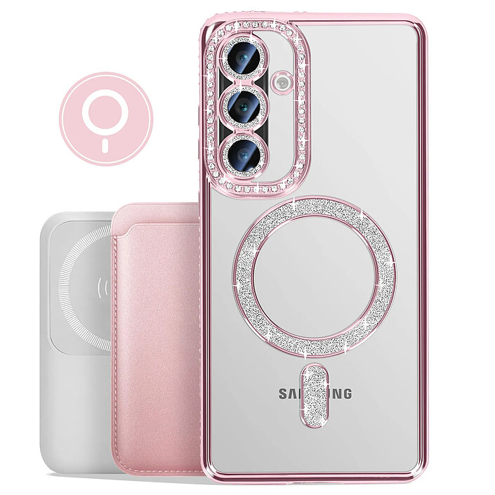 Acheter Avizar Coque Diamant pour Samsung Galaxy A36 MagSafe Contour Strass Rose