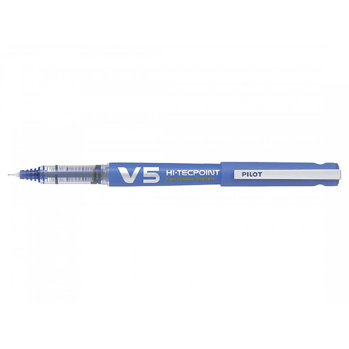 PILOT Roller Rechargeable V5 encre liquide Bleu Begreen Pointe Fine x 10