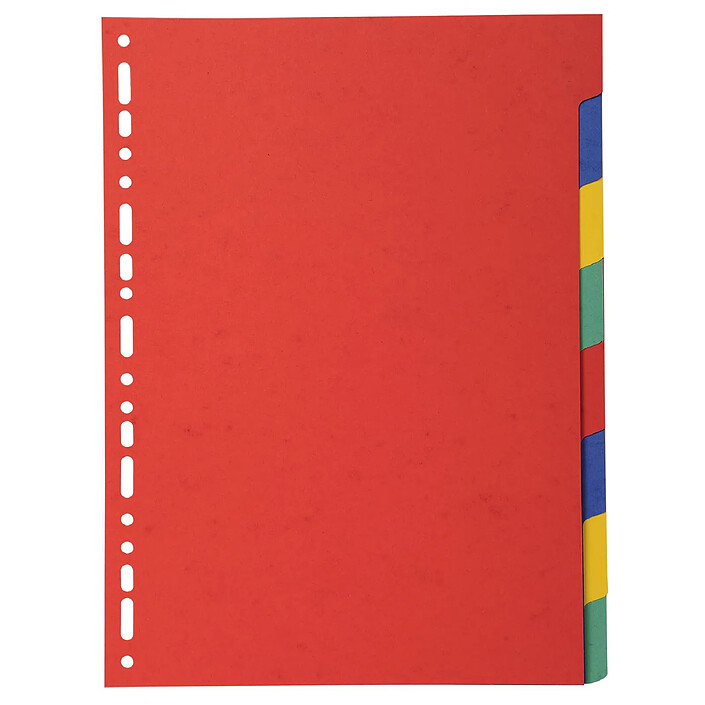EXACOMPTA Intercalaires carte marbrée 220g/m2 8 onglets neutres - A4 - couleurs assorties x 25