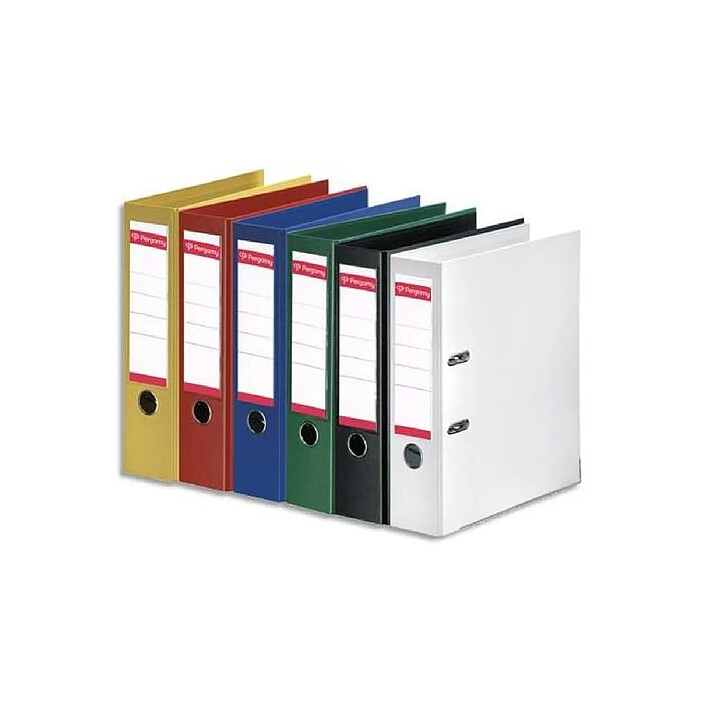 PERGAMY Classeur à levier en polypropylène intérieur/extérieur Dos 8cm A4 Coloris aléatoires