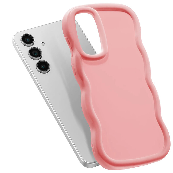 Avizar Coque pour Samsung Galaxy S24 FE Silicone Antichoc série Candy Rose pas cher