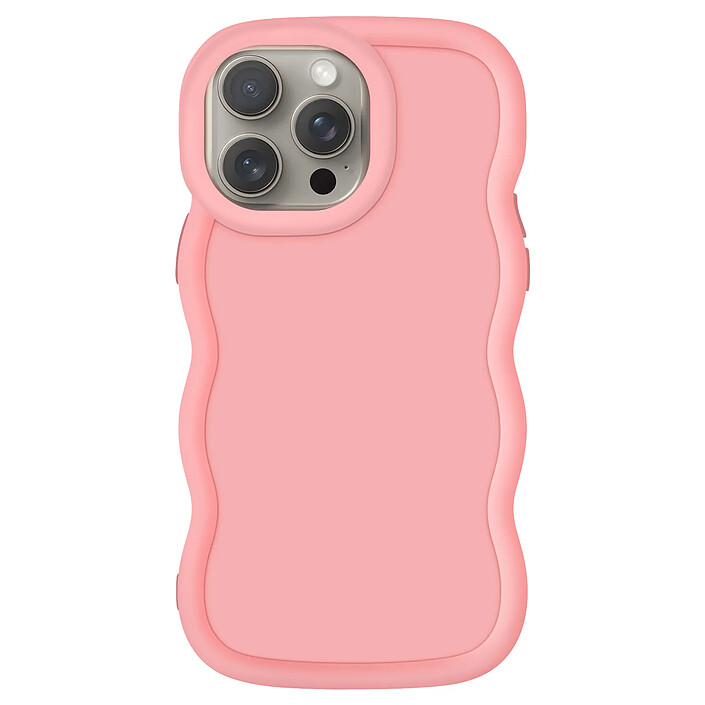 Avizar Coque pour iPhone 15 Pro Silicone Antichoc série Candy Rose