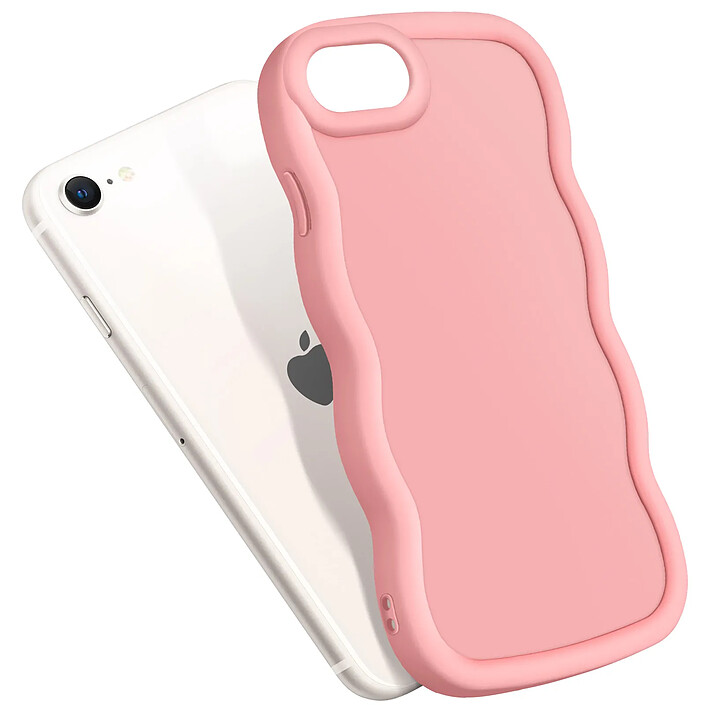 Avizar Coque pour iPhone 7, 8, SE 2020 et SE 2022 Silicone Antichoc Rose pas cher