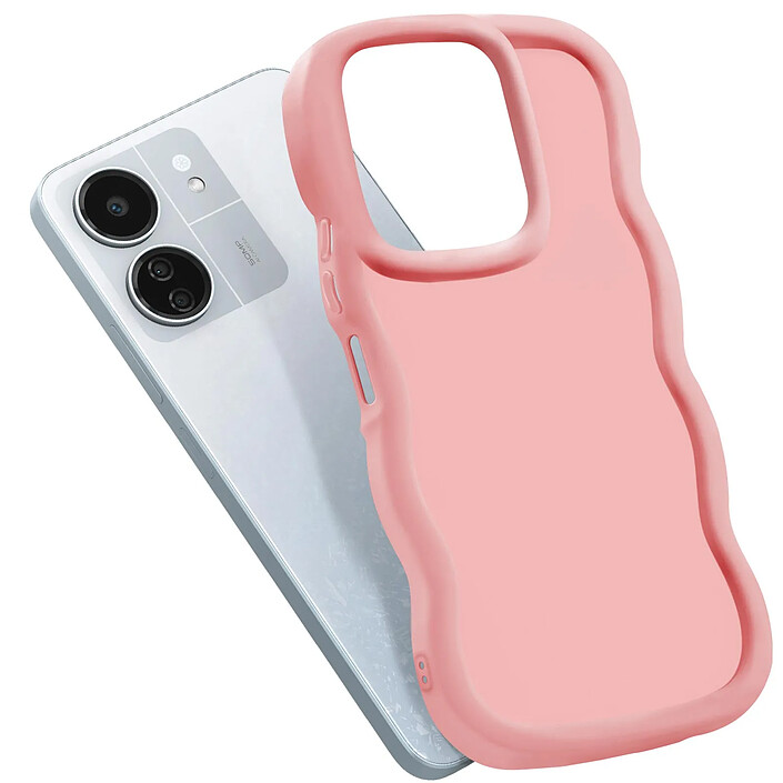 Avizar Coque pour Xiaomi Redmi 13C et Poco C65 Silicone Antichoc série Candy Rose pas cher