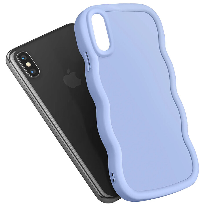 Avizar Coque pour iPhone X et XS Silicone Antichoc série Candy Lavande pas cher