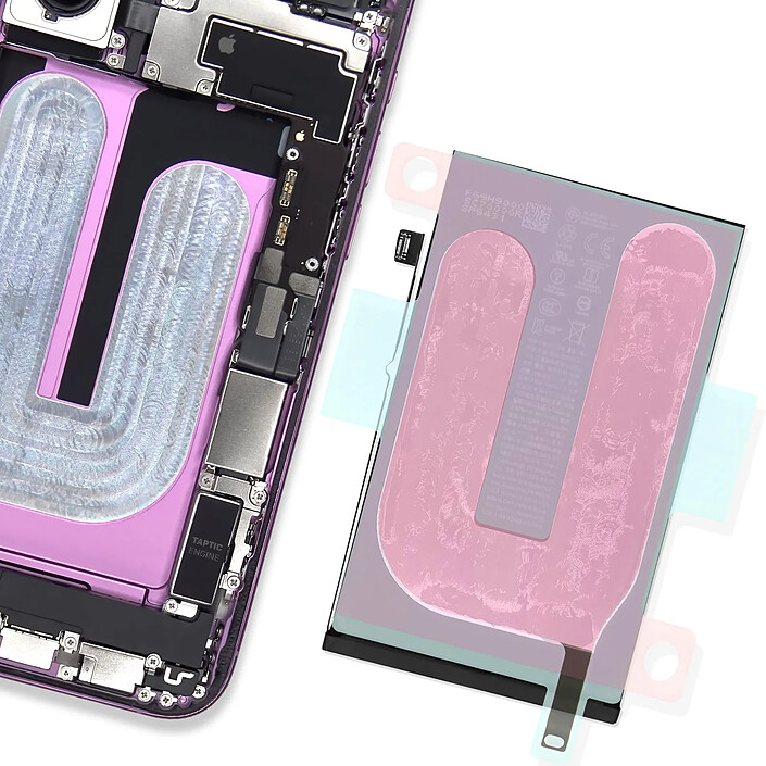 Avis Clappio Adhésif Batterie pour iPhone 16 Plus Fixation solide Transparent