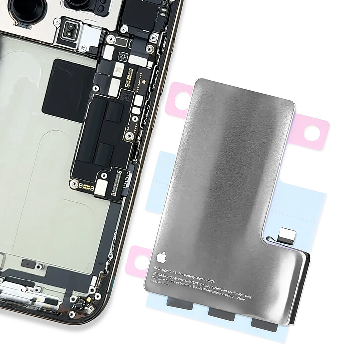 Avis Clappio Adhésif Batterie pour iPhone 16 Pro Fixation solide Transparent