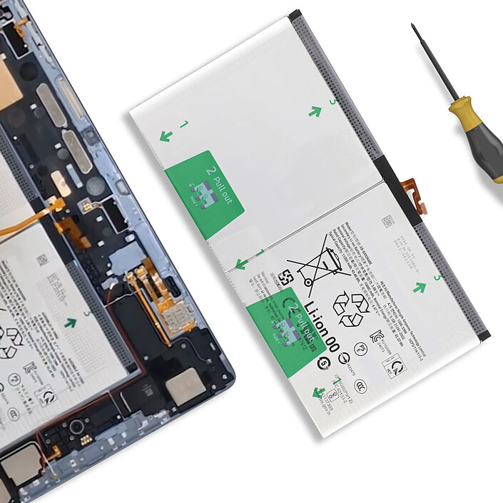 Avis Clappio Batterie interne pour Galaxy Tab S10 Ultra 11200mAh modèle EB-BX926ABE Blanc